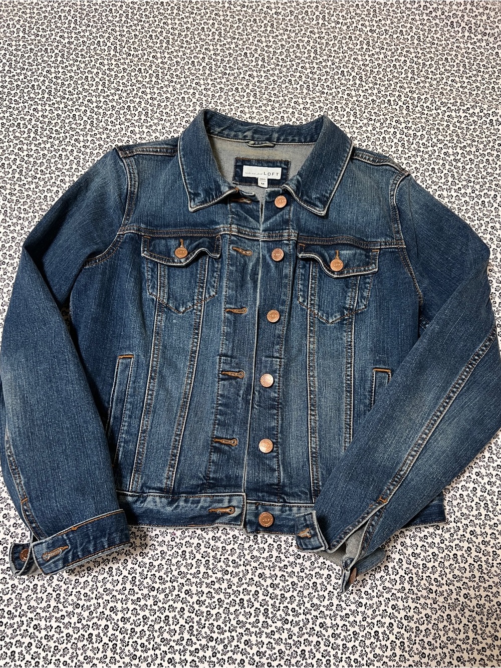 LOFT Women's Classic Blue Denim Jacket